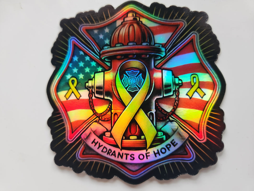 Hydrants of Hope Sticker - 3x3Holographic