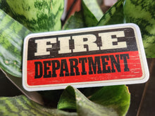 Load image into Gallery viewer, Rustic Fire Department Sticker