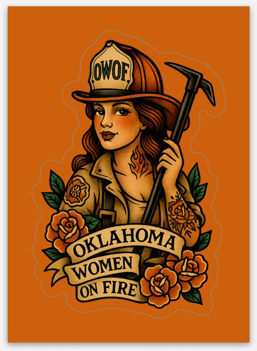 Fire and Flower FF Sticker